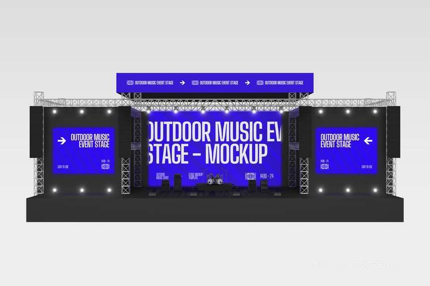 户外音乐活动舞台样机