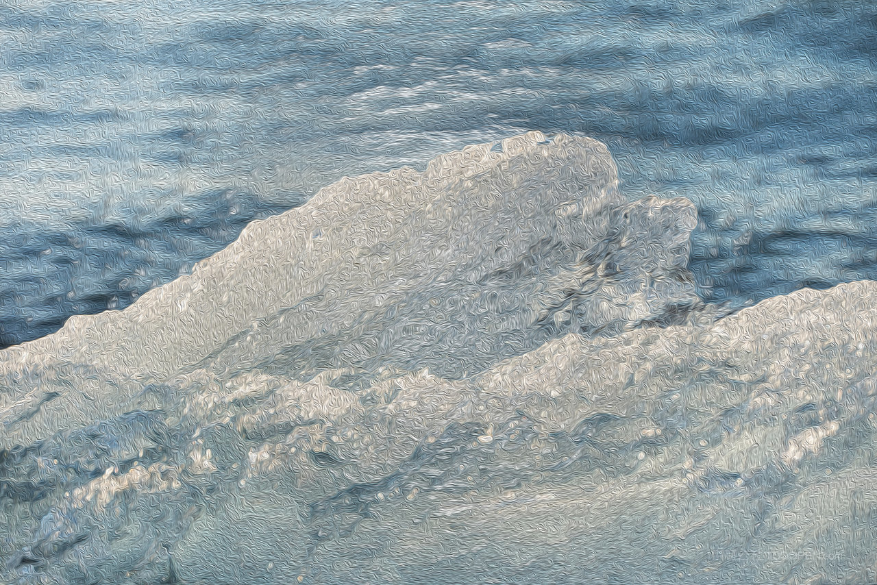 冰块冰川湖泊风景画图片