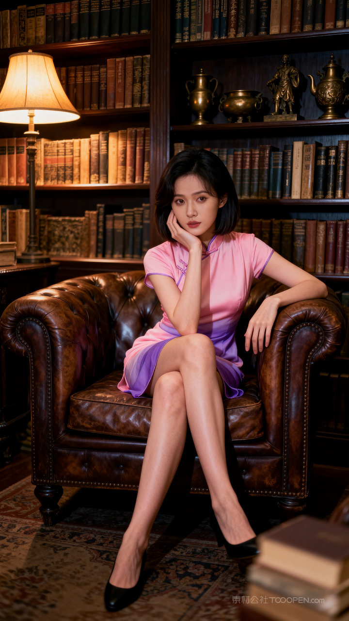 旗袍性感长腿模特女性气质美女