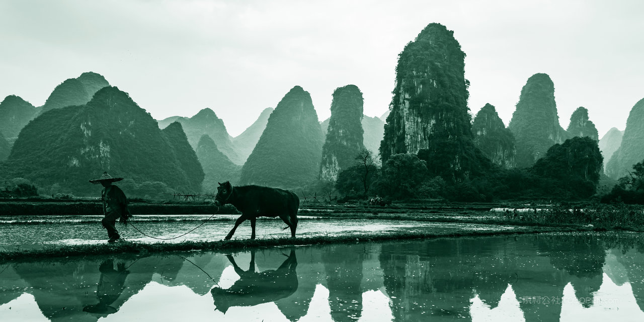 桂林山水风景画图片