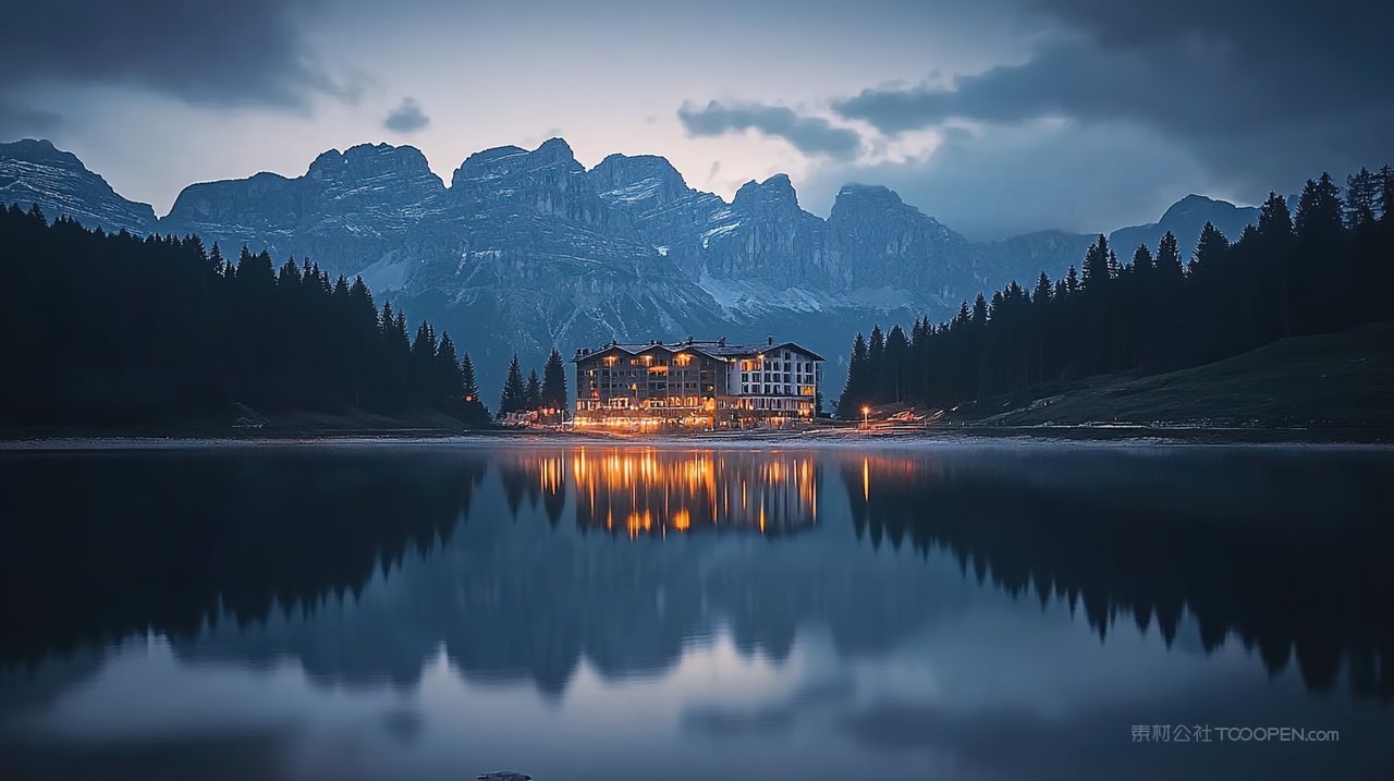 山脉唯美天空高山群山宁静山峰风景