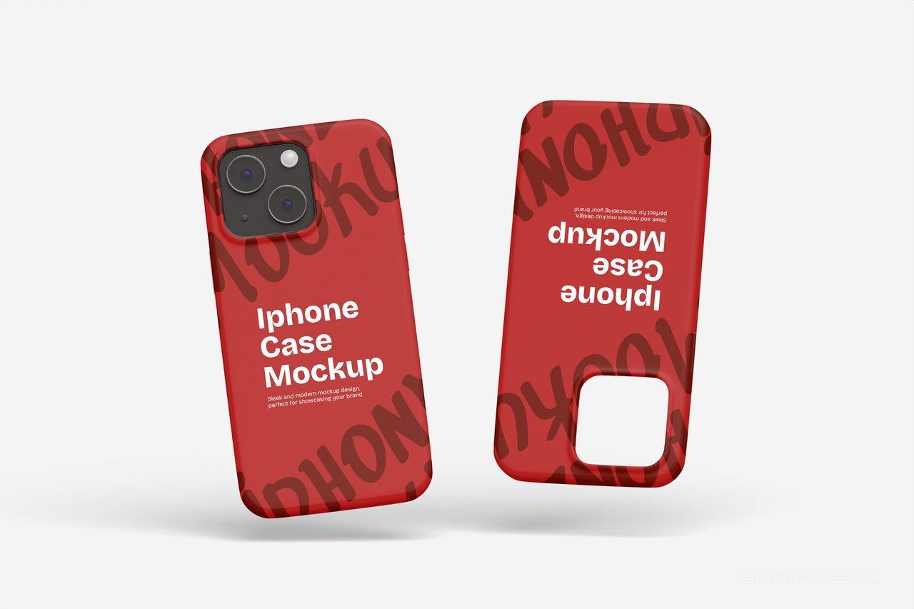 红色手机壳样机