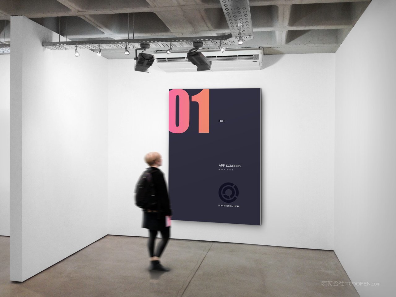 【1275期】渐变紫展厅展会海报样机 (12)