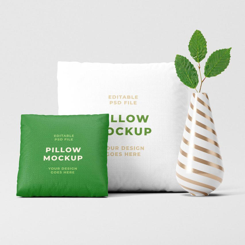 方形枕头图案样机