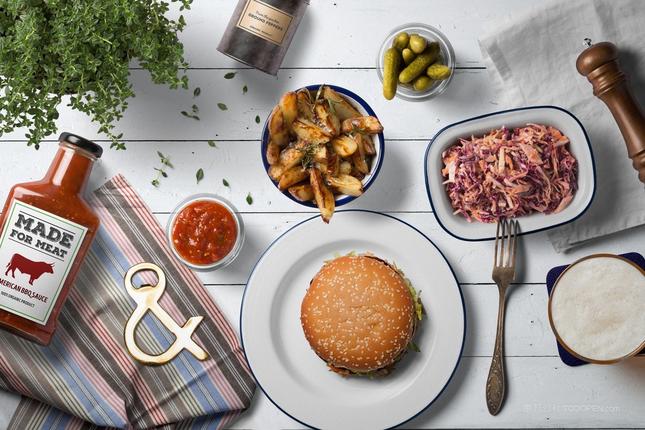 牛排西餐餐具样机模板 (34)