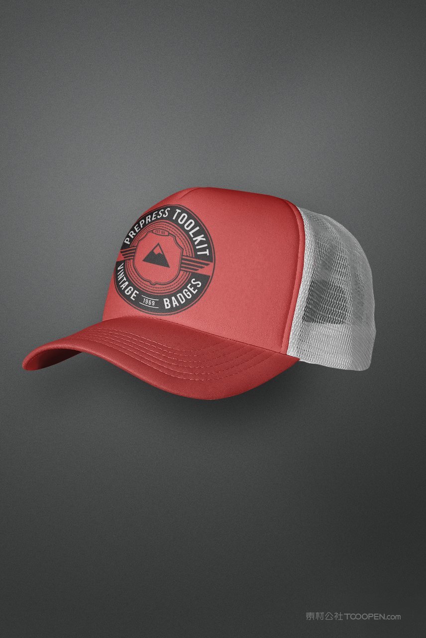 鸭舌帽子样机效果图棒球帽帽檐帽顶