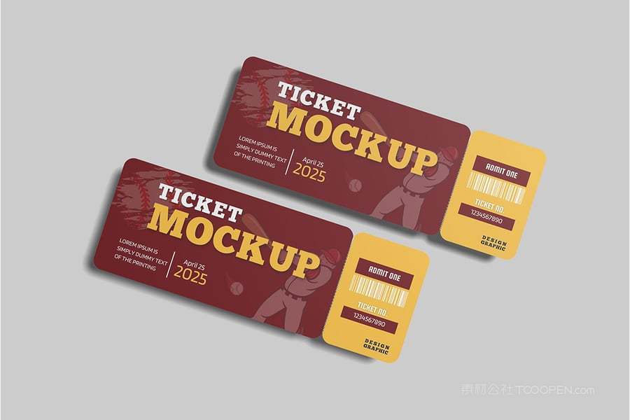 门票模型样机