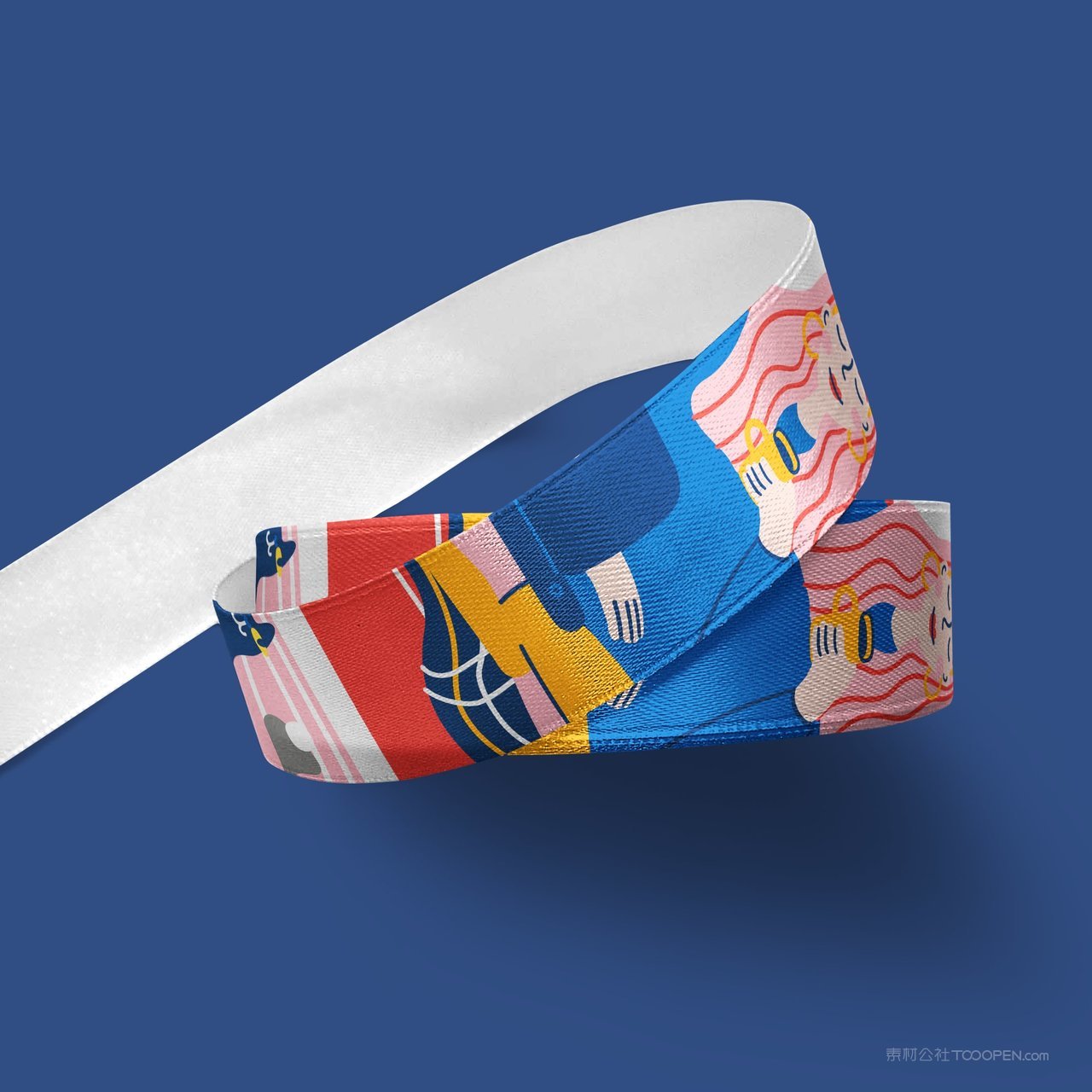 胶带蓝色品牌vi展示贴图一键样机 (171)