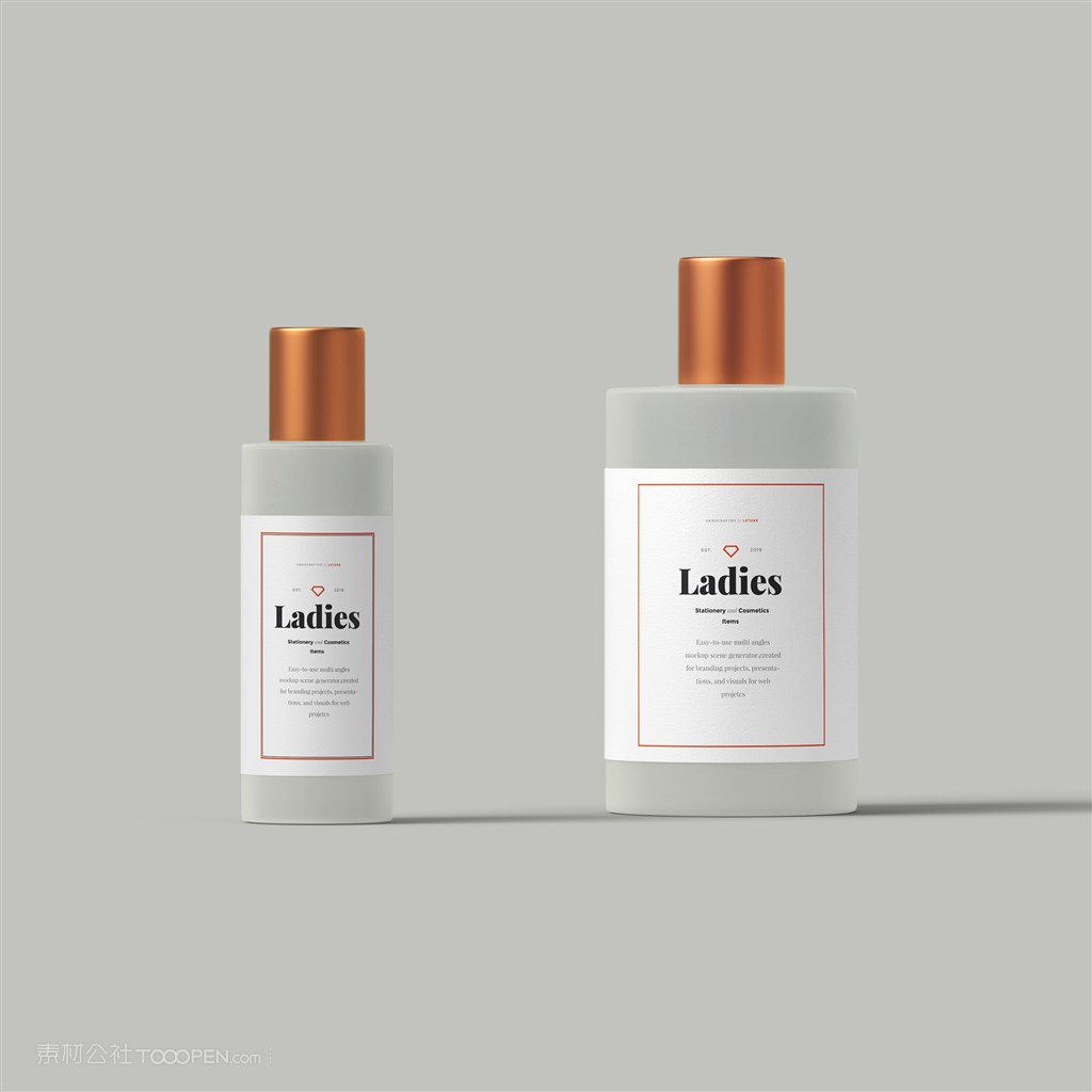 玻璃瓶护肤品密封分装瓶样机时素材