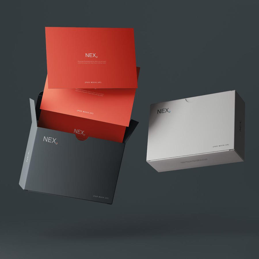 商业商务房地产高档礼盒商务黑礼品设计vi样机 (7)