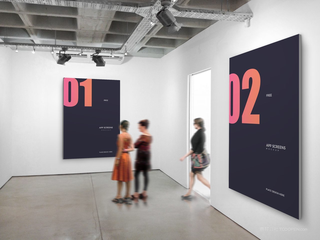 【1275期】渐变紫展厅展会海报样机 (11)