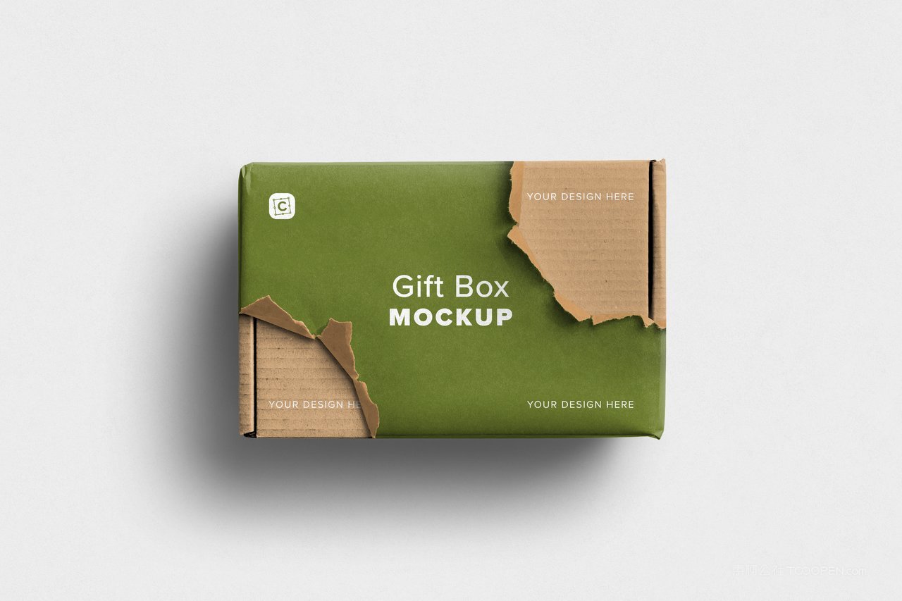 礼品盒撕角样机