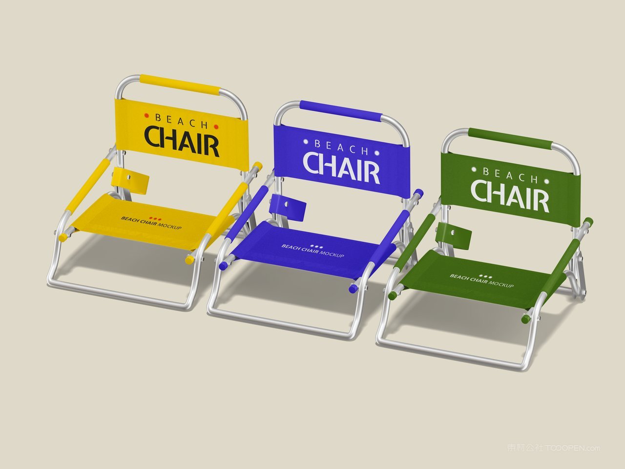 沙滩椅标识样机
