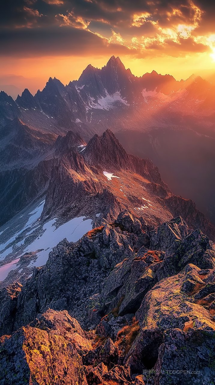 唯美景观风景景色群山天空山峰意境