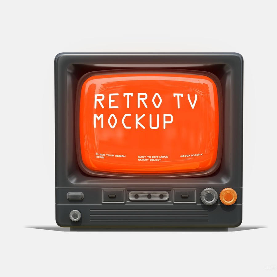 复古电视屏幕样机