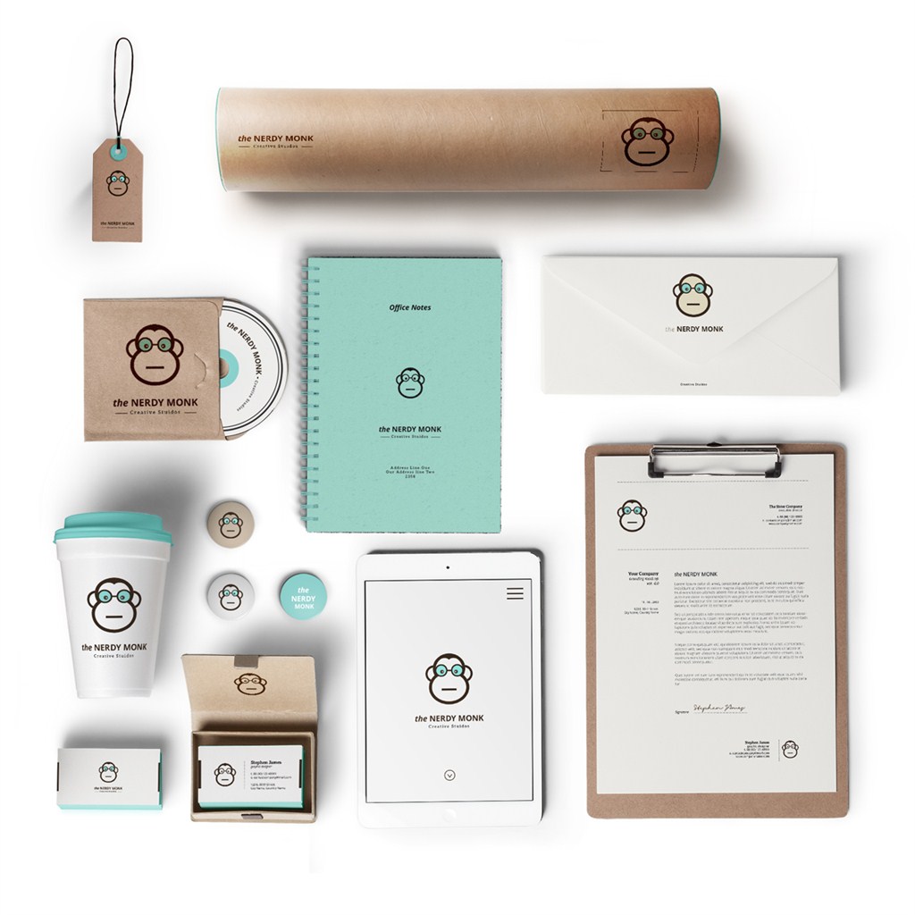 餐饮品牌餐饮店VI模板样机