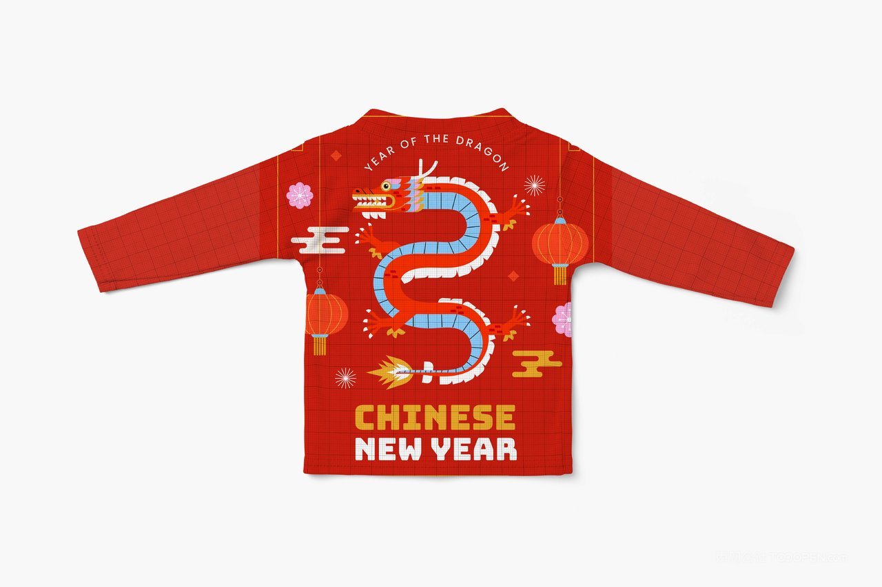 【1387期】2024龙年中国红婴幼儿服装样机 (5)