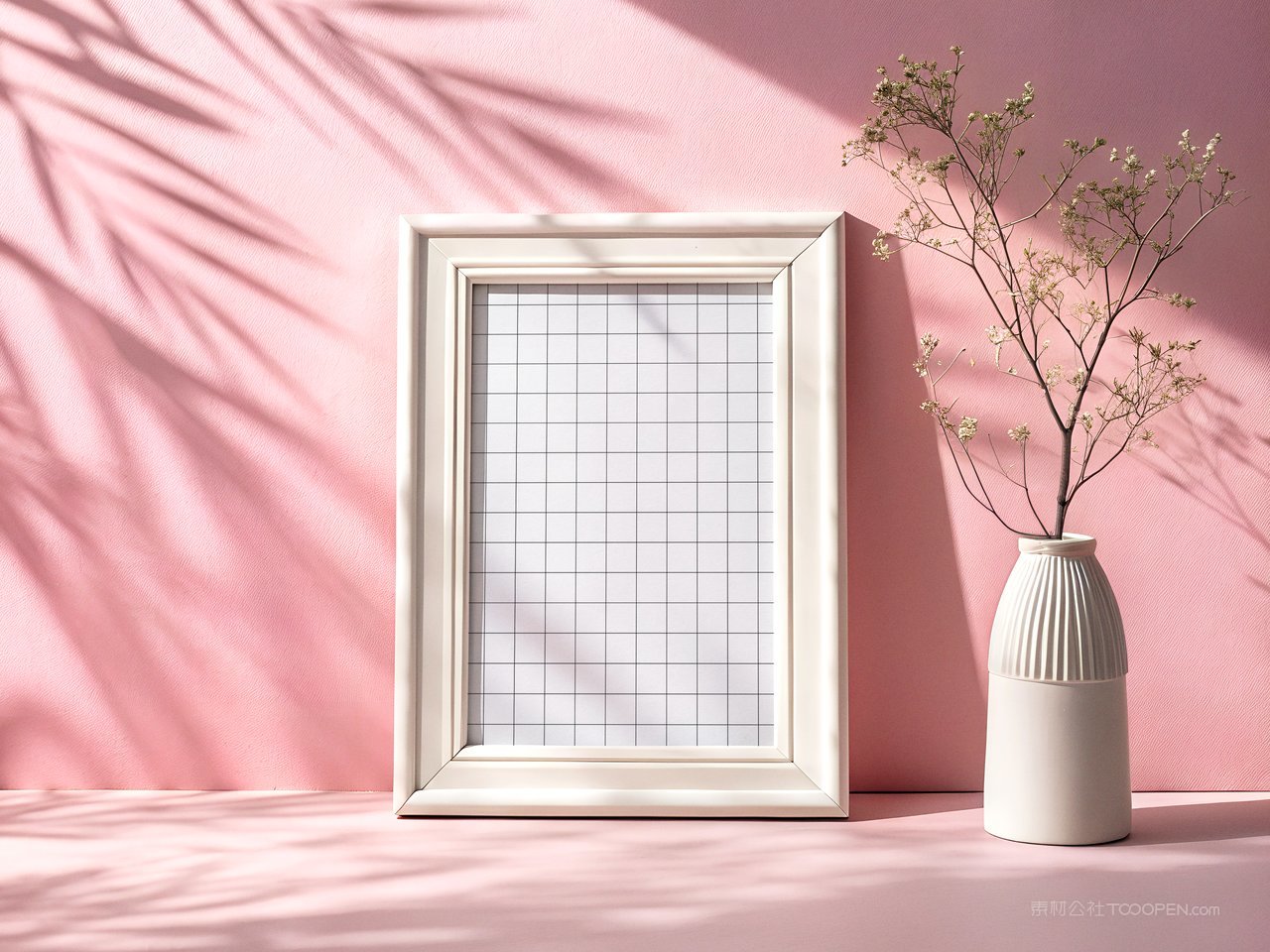 白色相框样机展示