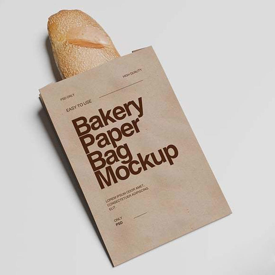 面包包装纸袋样机