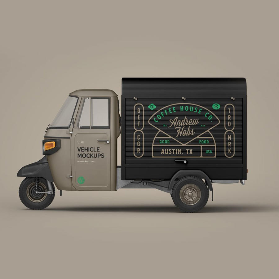 企业vi应用交通工具小货车样机 (2)