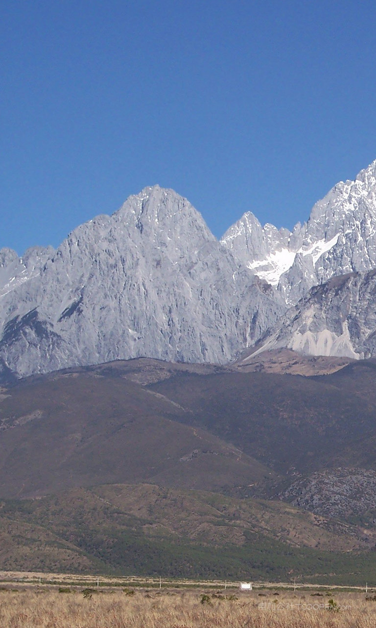 雪山高山山脉风景画