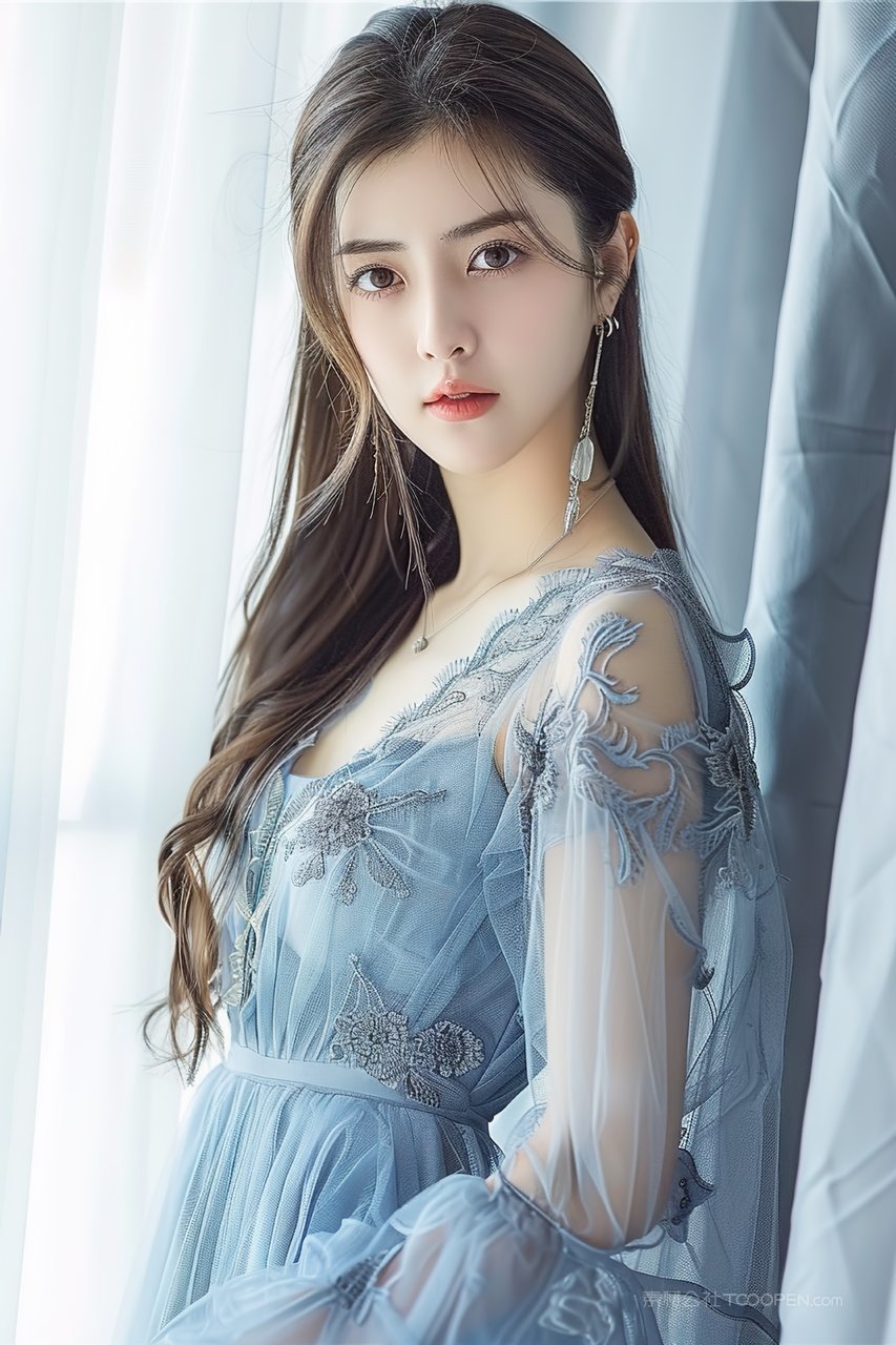 女性美容活力少女优美青春彩妆年轻美女优雅