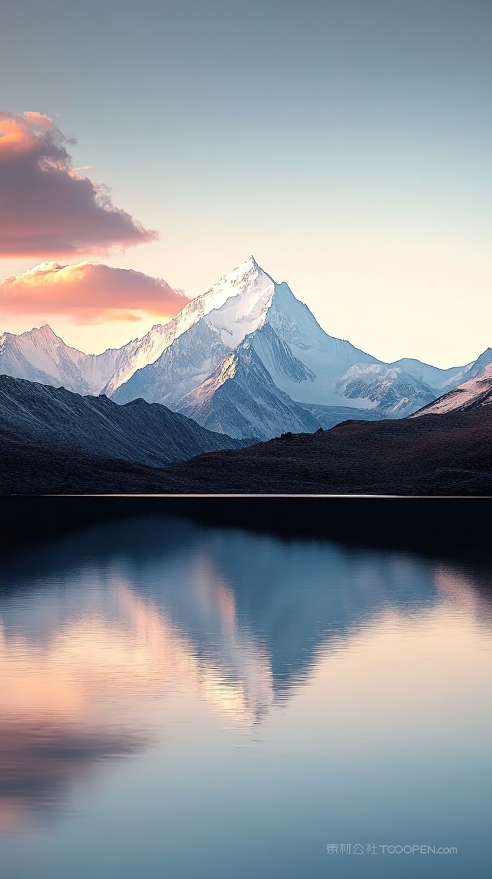 山脉风景自然景色山峰天空宁静唯美群山
