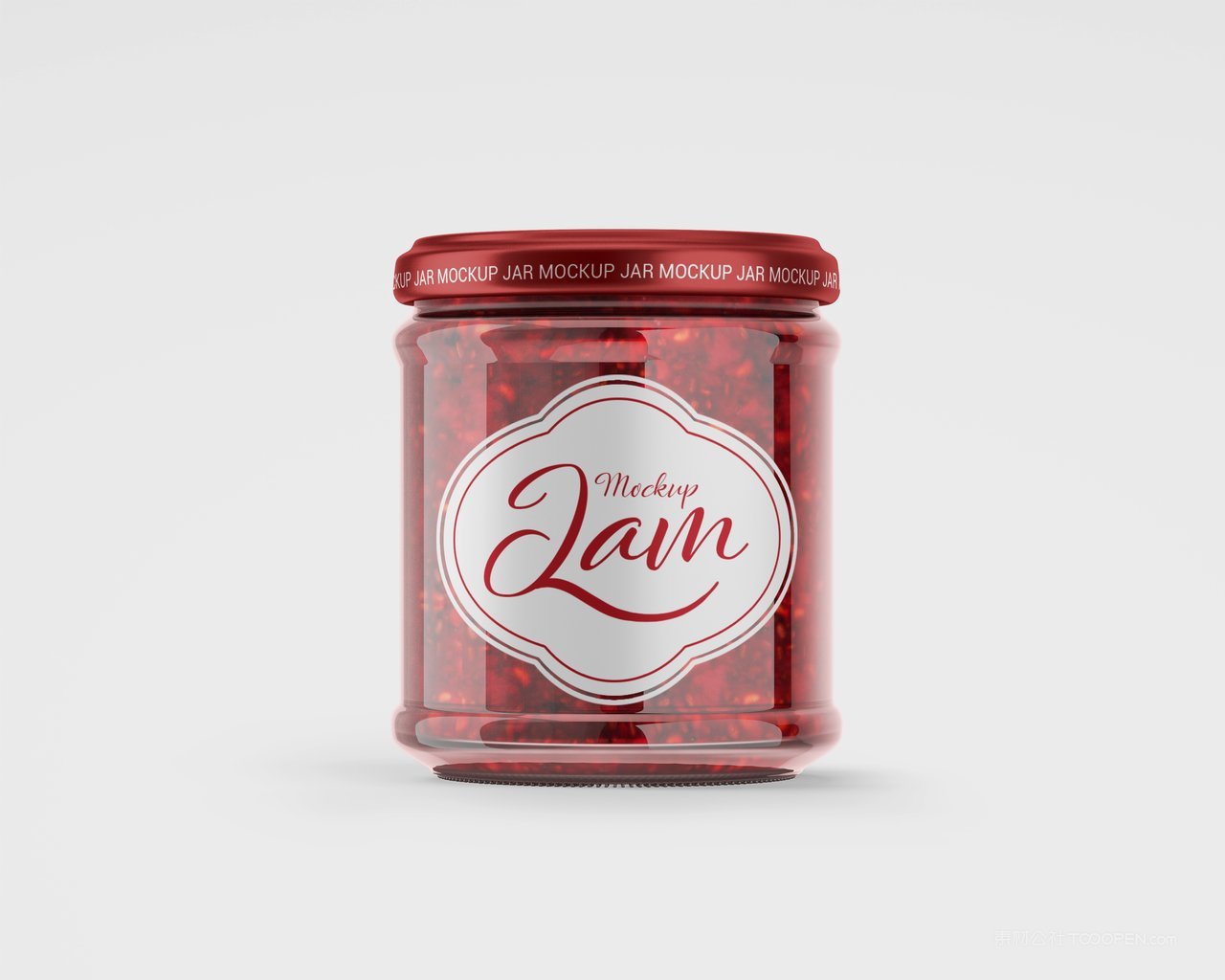 【1270期】红色辣椒酱玻璃瓶样机 (1)