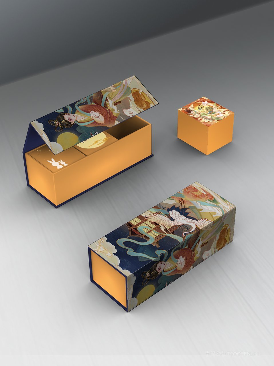 【1824期】中秋月饼礼盒包装样机 (9)