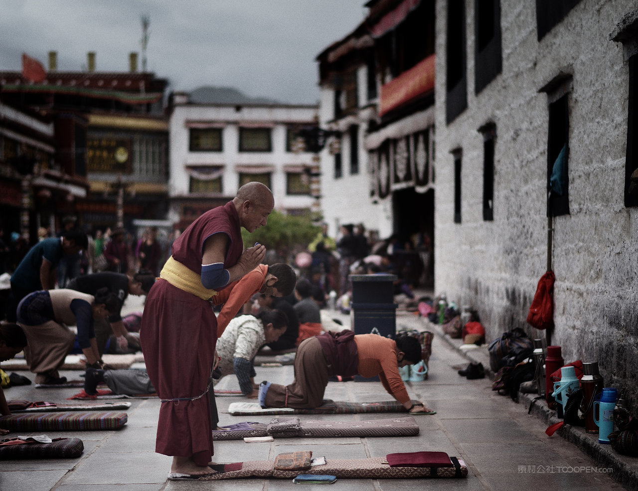 西藏风光建筑风景画