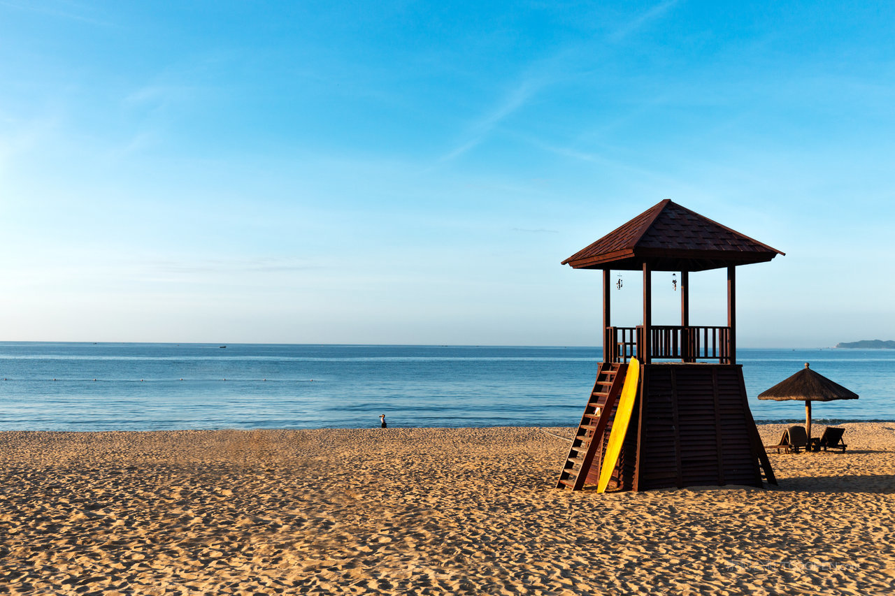 蓝天大海沙滩壁纸