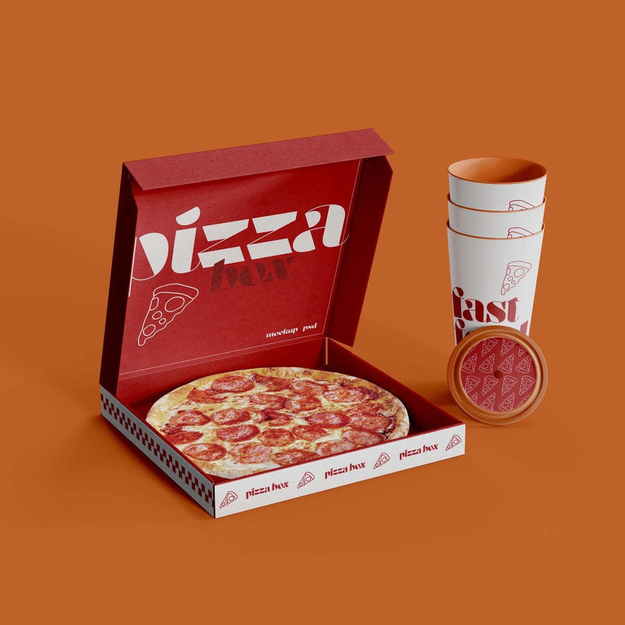 外卖美食披萨样机