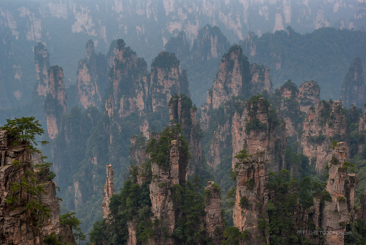 张家界风景画图片