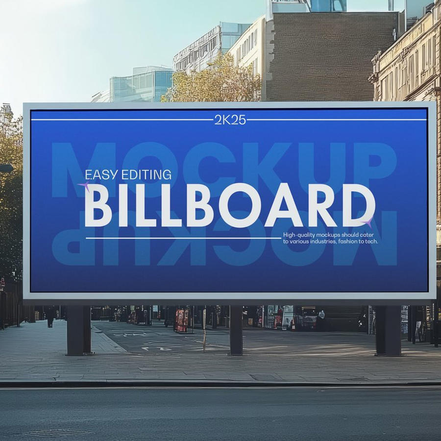 城市广告牌样机