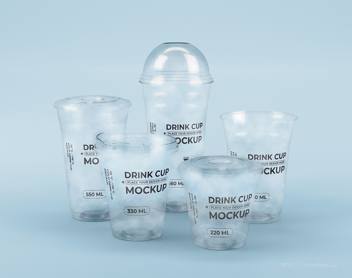 【1249期】一次性透明奶茶杯子样机 (22)