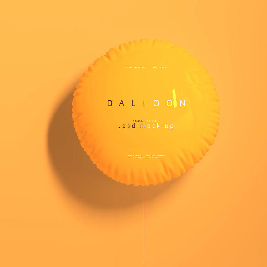 黄色系气球印花样机