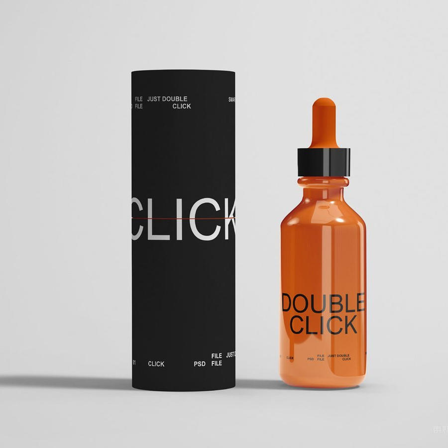 玻璃瓶和纸筒样机