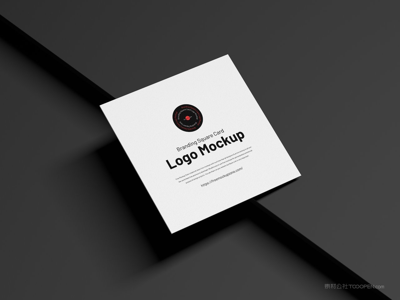 方块名片标志样机