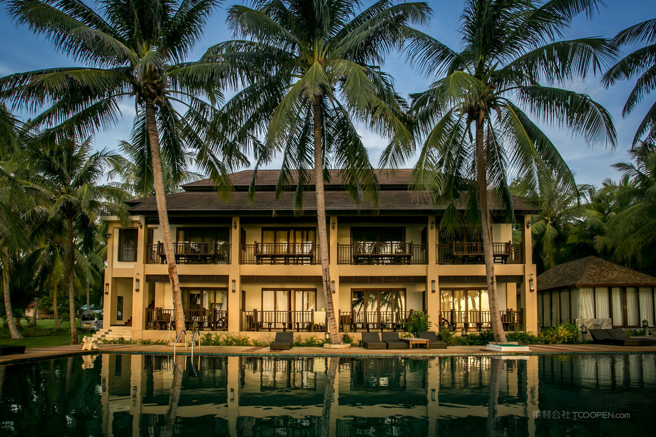 泰国酒店风景画图片