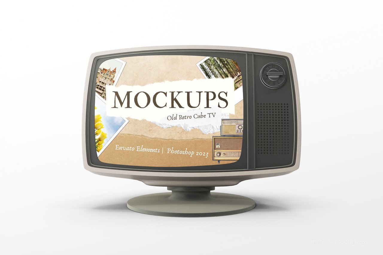 复古立方体电视样机