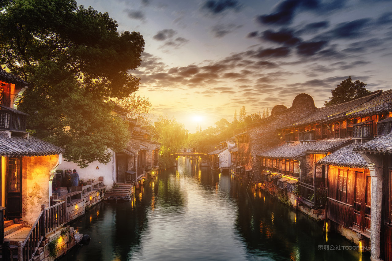 浙江乌镇风景画图片