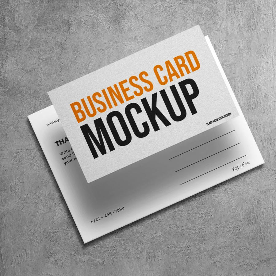 名片和明信片样机