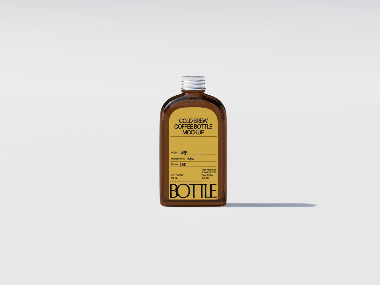 冷冲泡咖啡瓶样机