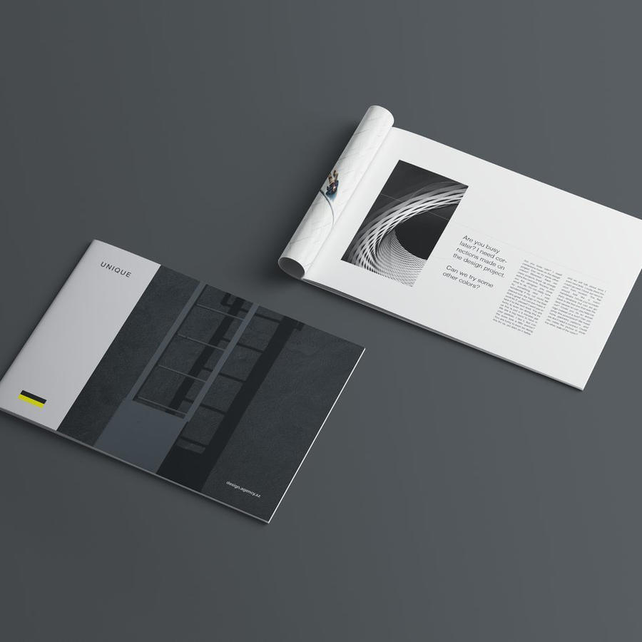 商务灰高档杂志企业画册样机 (3)
