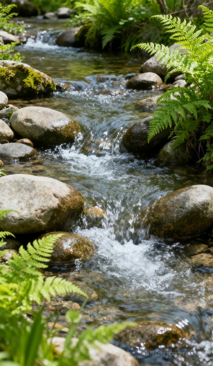 天空山水河流风景唯美春季景色山峰自然春天
