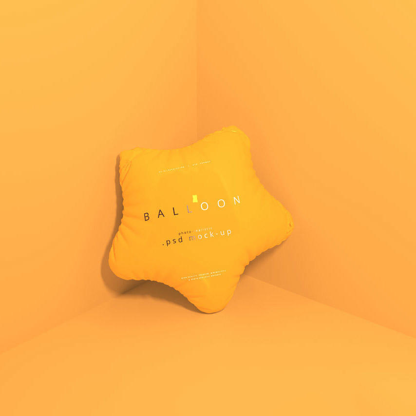 黄色系气球印花样机