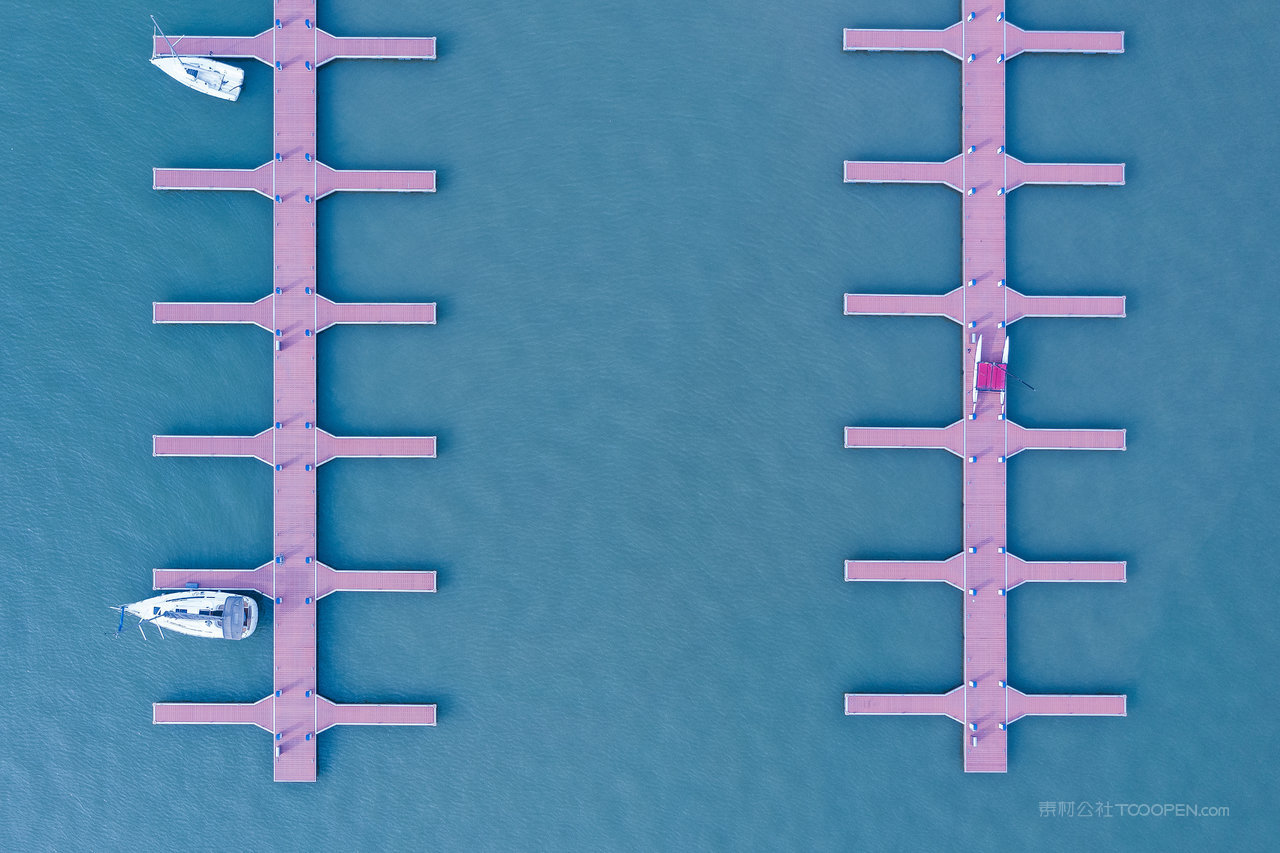 江西庐山西海的游船停靠点