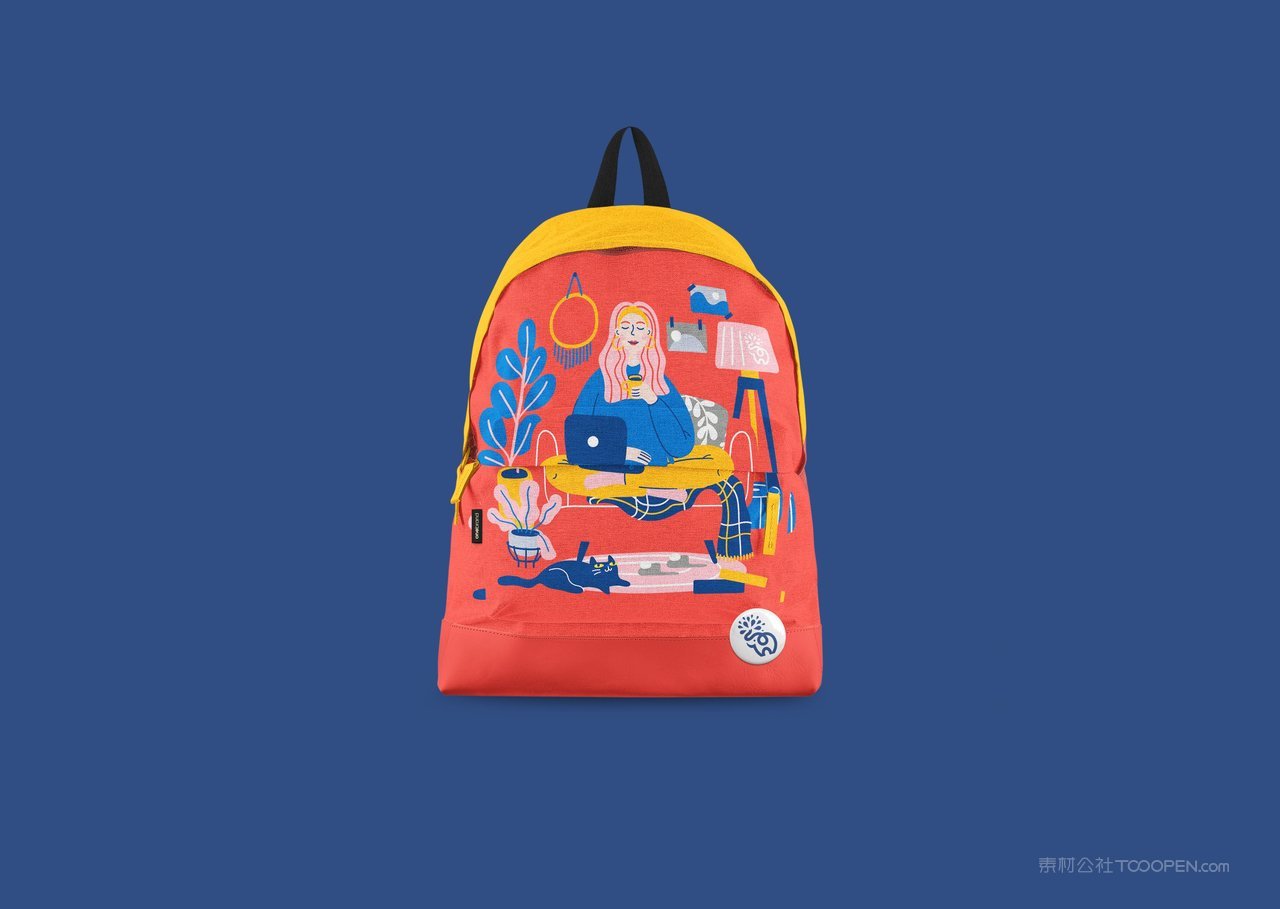 书包蓝色品牌vi展示贴图一键样机 (176)