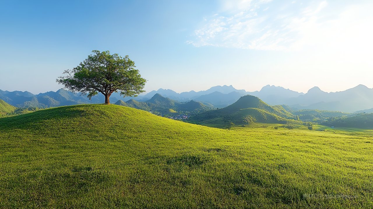 高山山峰风景天空自然山脉群山宁静唯美