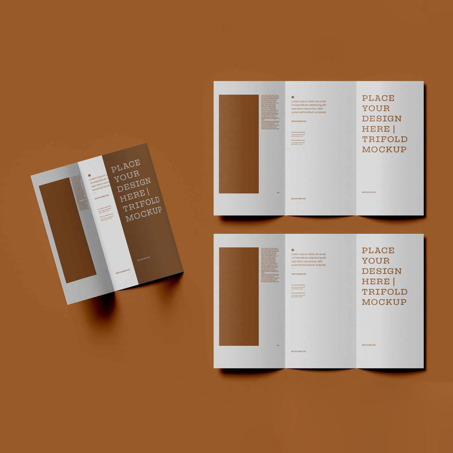 三折页画册样机